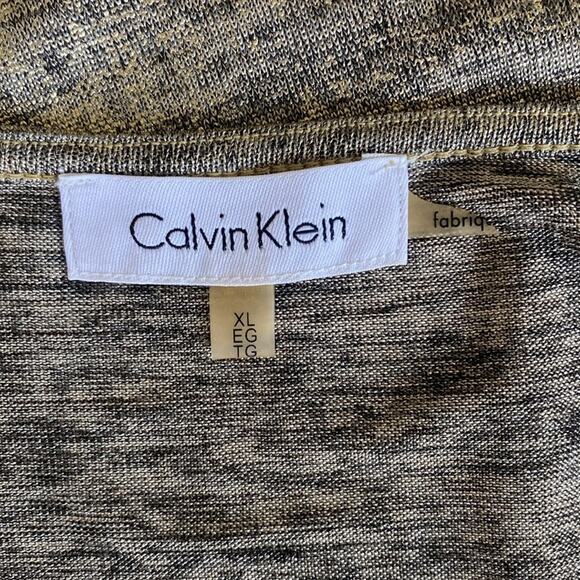 CALVIN KLEIN Tank Womens Sz XL Gold Metallic Holiday - Picture 6 of 6